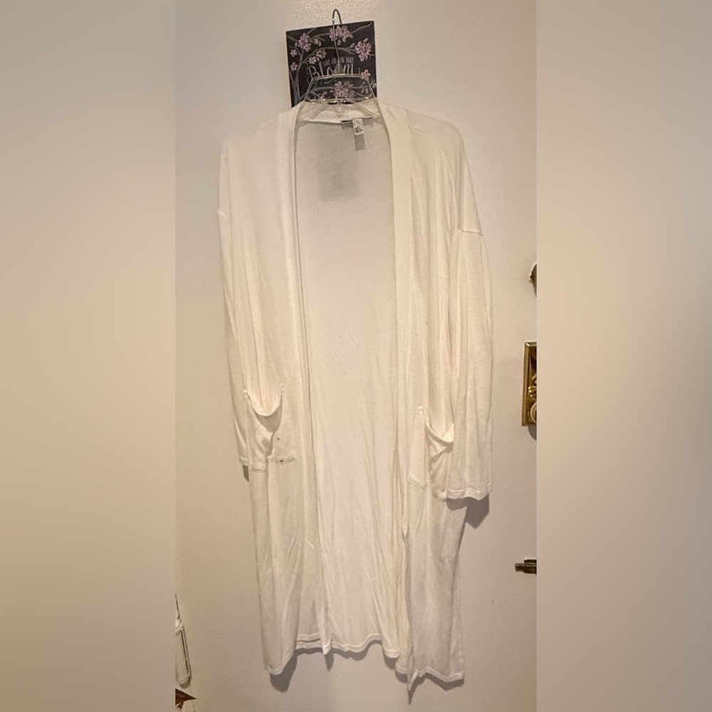 H by Halston Cream Textured Cardigan